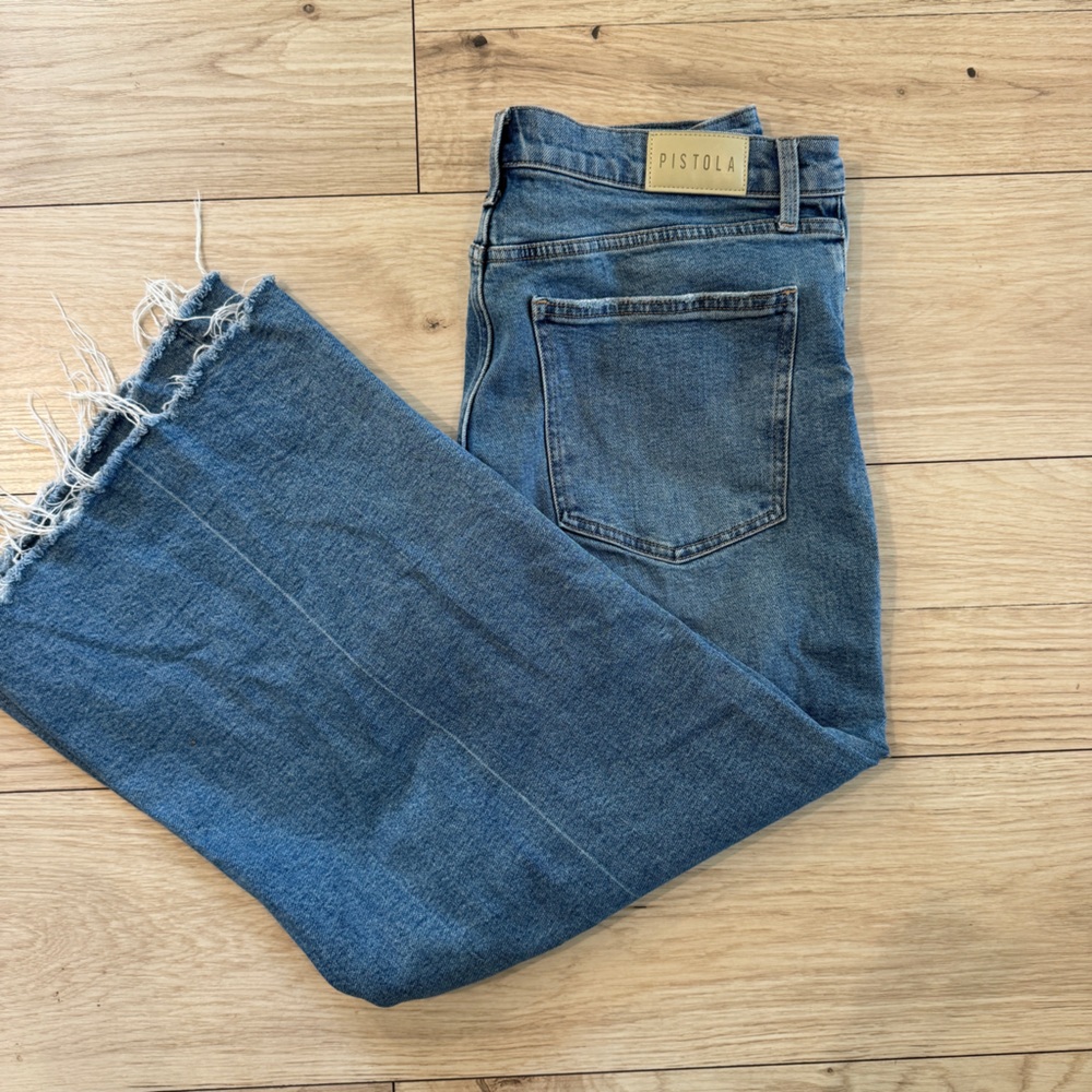 Pistola Lana High-Rise Crop Wide-Leg Flare Jeans - Rhythm Vintage